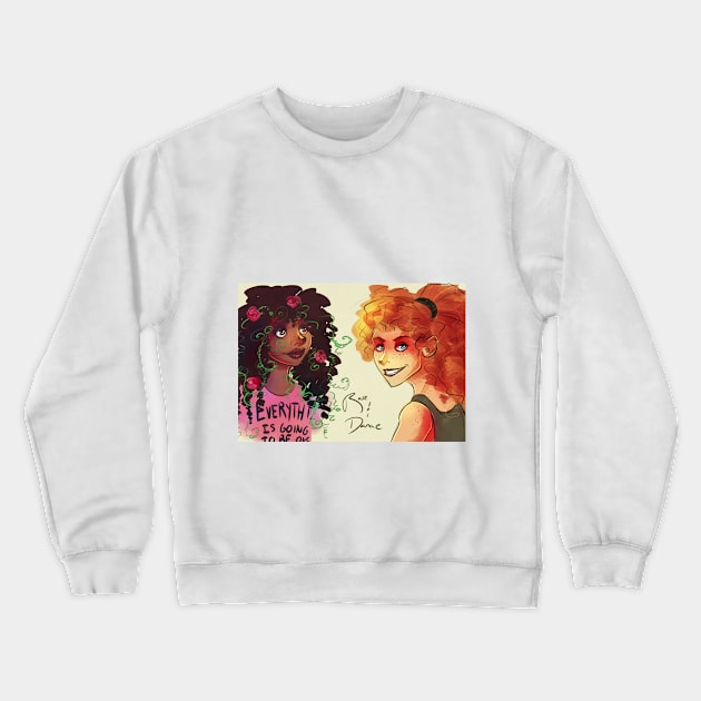 "Flower Girl and Demolition Girl" Crewneck Sweatshirt by RoAnnaSylver